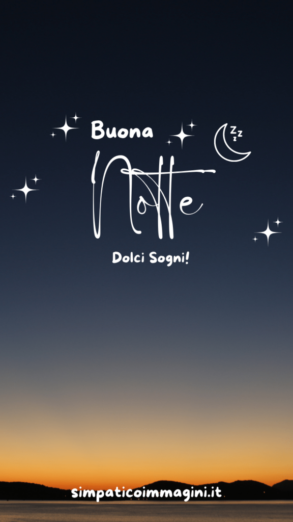 buona notte dolci sogni